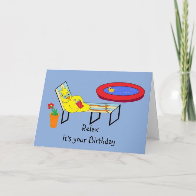 Slappna av, det är din födelsedag kort (Framsida)