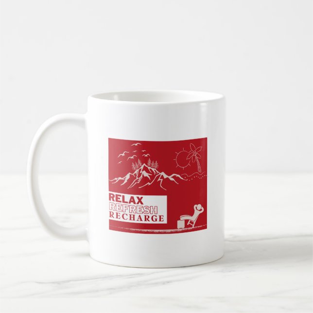 Slappna av genom att ladda upp Artwork Coffee Mugg (Vänster)