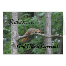 Slappna av...Gud har det täckt - blankt insida Hälsningskort