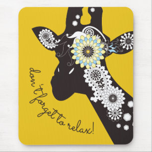 Slappna av - Gult Funky Coola Giraffe Musmatta