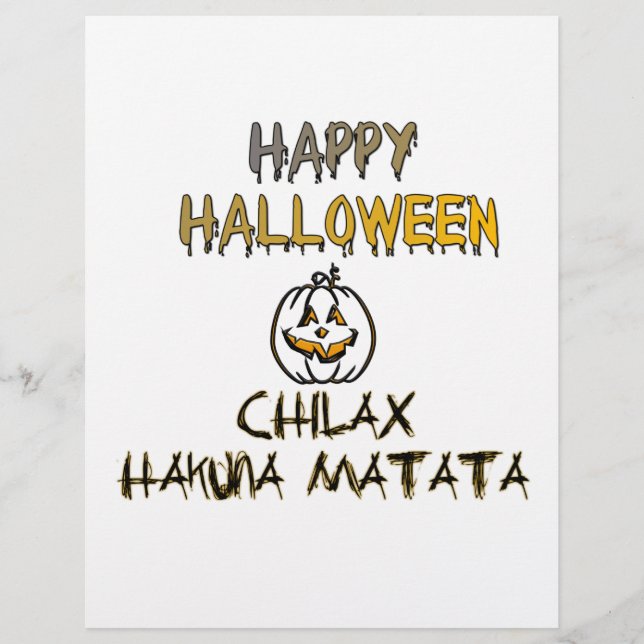 Slappna av. Happy halloween (Framsida)
