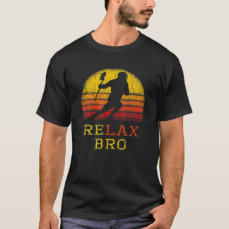 Slappna av i Bro Lacrosse Boys Girls Retro Vintage T Shirt