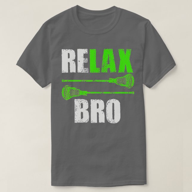Slappna av i Bro Lacrosse Sports Team Game (2) T Shirt (Design framsida)