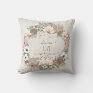 Slappna av i Dream Kärlek Muted Blommigt Seaside B Kudde
