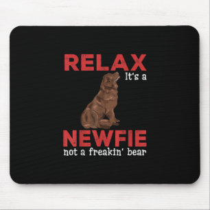 Slappna av i en nyfiende Cute Newfoundland hund Musmatta