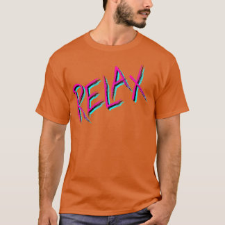 Slappna av i inspirerande typografi t shirt