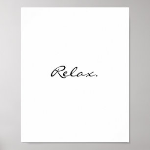 Slappna av i lägsta moderna typografi poster