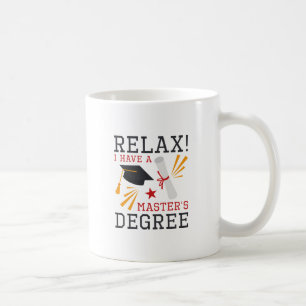 Slappna av i masterexamen kaffemugg