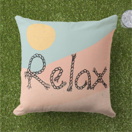 Slappna av i modern, söt, färglös chic sol rosa bl kudde