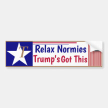 Slappna av i Normies Trumps har.