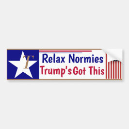 Slappna av i Normies Trumps har. Bildekal