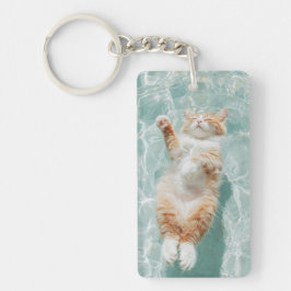 Slappna av i nyckelkedjan Cat Keychain