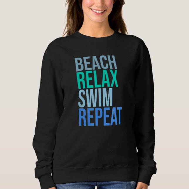Slappna av i Simman Upprepa sommaruppehåll T Shirt (Framsida)