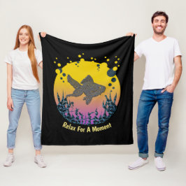 Slappna av i sinnet under havet och anpassa dig fleecefilt