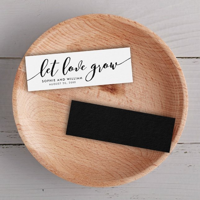 Slappna av i skript Bröllop Låt Kärlek växa Litet Visitkort (Skapare uppladdad)