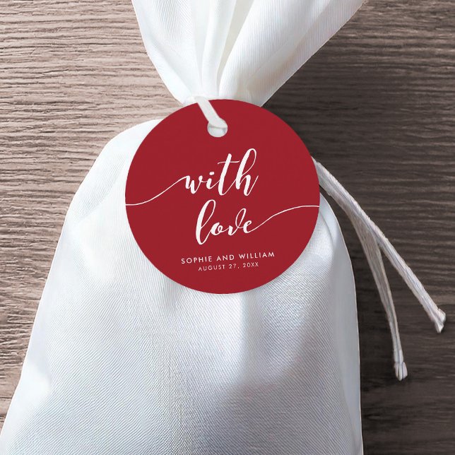 Slappna av i skript med Kärlek Editable Färg Bröll Gåvor Etiketter (Skapare uppladdad)