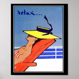Slappna av i Travel Vintage affisch