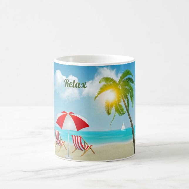 Slappna av i Tropical Beach-stolar Kaffemugg (Center)