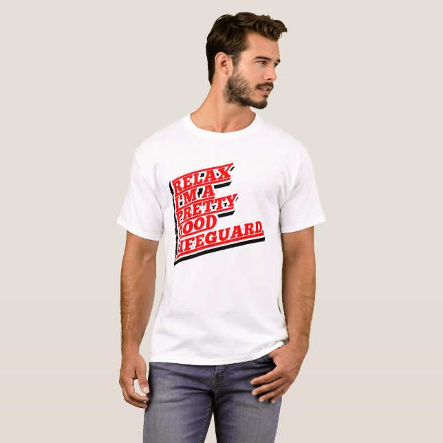 Slappna av, jag är söt bra livvakt t-shirt (Hel framsida)