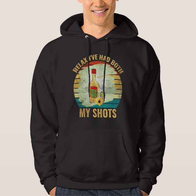 Slappna av, jag har fått både mina stötar 5 hoodie (Framsida)