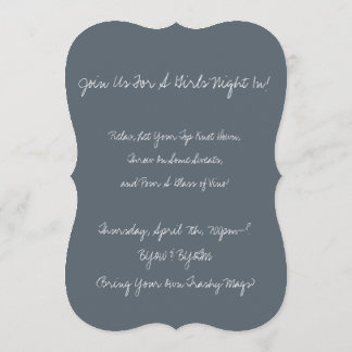 "Slappna av, låt din högsta knapp nere" Flickor i  Inbjudningar