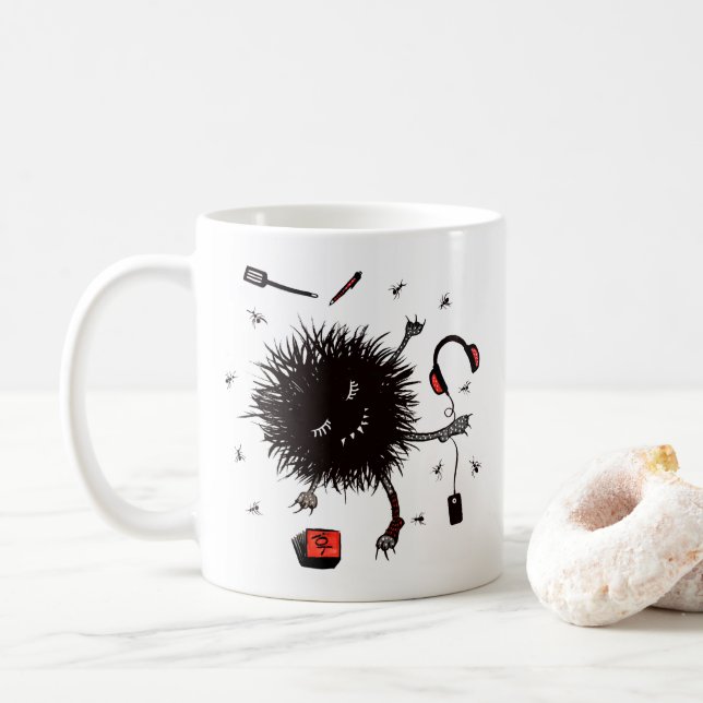 Slappna av Lazy Monster Cute Funny Kaffemugg (Med munk)