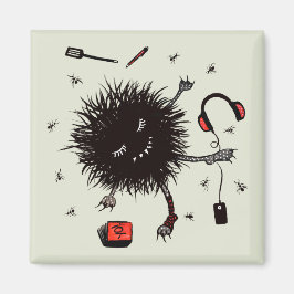 Slappna av Lazy Monster Cute Funny Magnet
