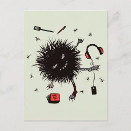 Slappna av Lazy Monster Cute Funny Vykort