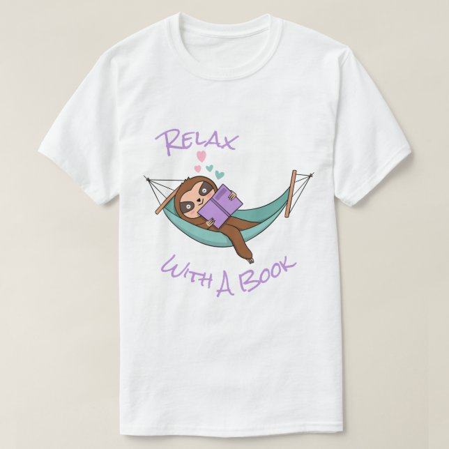Slappna av med Bok T-Shirt (Design framsida)