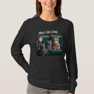 slappna av med soffkattsgängets design t shirt