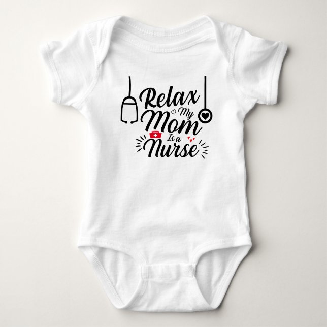 Slappna av min Mamma är en nässluss, Mamma Nurse G T Shirt (Framsida)