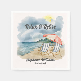 Slappna av och Retire Tropical Beach-ordförande Th Pappersservett