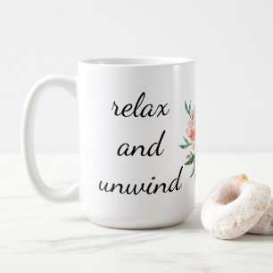 Slappna av och ta bort Blommigt Kaffemugg
