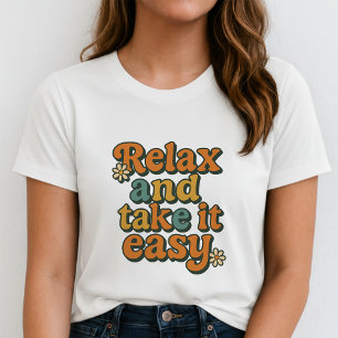 Slappna av och ta det lugnt Söt Retro Marguerit Gr T Shirt