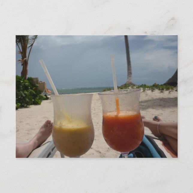 Slappna av på stranden vykort (Framsida)