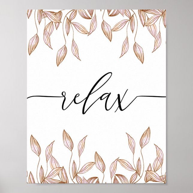 Slappna av poster av skriptväggarna i Bathroom (Framsidan)