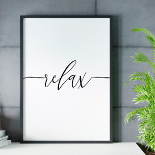 Slappna av poster av skriptväggarna i Bathroom