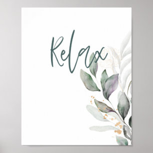 Slappna av poster av skriptväggarna i Bathroom