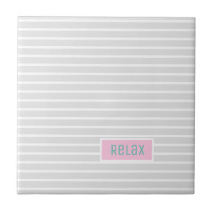 Slappna av Rand Blek Pastel Theme Kakelplatta