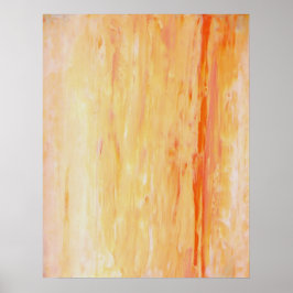 "Slappna av" Rosa och Orange Abstrakt Art Poster S