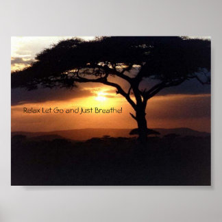 Slappna av, släpp Go och Just Breathe Poster