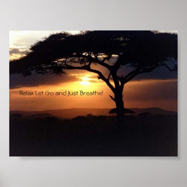 Slappna av, släpp Go och Just Breathe Poster (Framsidan)