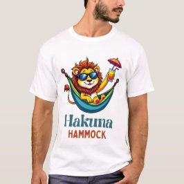 Slappna av som Kung: Lejon Hammock Design T-Shirt