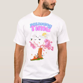 Slappna av Time Man T-Shirt - Fredlig Garden Desig