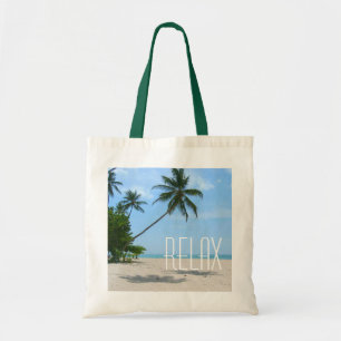 "Slappna av" Tropical Beach Tote Tygkasse