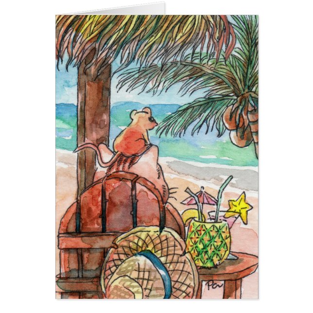 Slappna av vid Beach Hälsningskort (Framsidan)