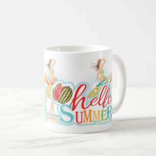Slappna av vid sommarklocka kaffemugg