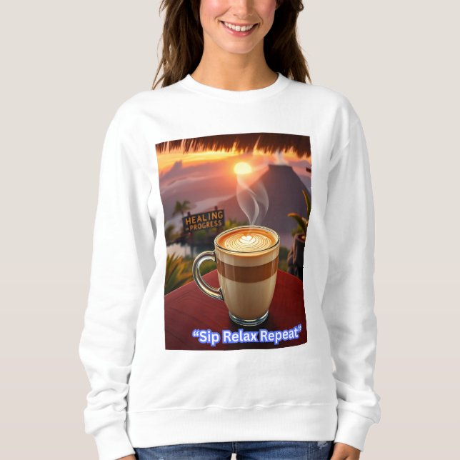 Slappna av vid upprepa t shirt (Framsida)