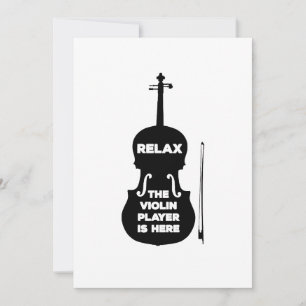 Slappna av Violin Player är här Inbjudningar