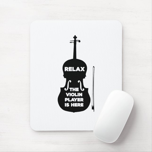 Slappna av Violin Player är här Musmatta (Med mus)
